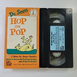 Dr. Seuss Hop On Pop + Mooney Will You Please & Oh Say Can You Say VHS Amimation