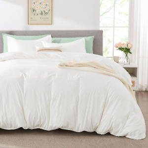 New ListingCalifornia King Duvet Cover off White - Comforter Cover Set Soft Brushed Microfi