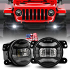 Newest for Jeep Wrangler JL Gladiator Rubicon 2018-23 Bumper LED Fog Lights DRL (For: 2018 Jeep Wrangler Unlimited Rubicon)