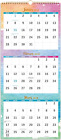 Calendar 2023-2024 - May.2023-June. 2024, 3 Month Wall Calendar Display (Folded