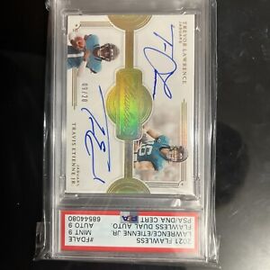 2021 Flawless Rookie Dual Auto Trevor Lawrence And Travis Etinenne Psa 9 Pop 1