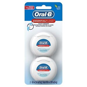 Oral-B EssentialFloss Cavity Defense Dental Floss 50 M count 2 Pack of 1