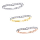 1/3 Ct  Contour Wedding Band Ring For Women's In 10K Solid Gold