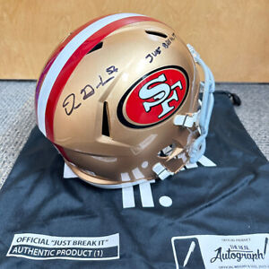 Dre Greenlaw Signed 49ers FS Speed Rep Helmet 