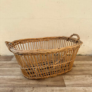 Basket Wicker Rattan Laundry Fruits House vintage french cute 16122323