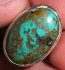 VINTAGE NAVAJO TURQUOISE STERLING SILVER RING SIZE 8.5 vafo