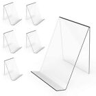 Acrylic Book Stand without Ledge6 Inch 6PC Clear Acrylic Display Easel
