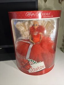 1988 HOLIDAY BARBIE Special Edition Christmas Mattel Doll Red Dress Vintage