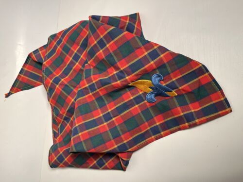 Boy Scout Plaid Emblem Scarf Neckerchief Colorful Uniform Cosplay Costume Cub