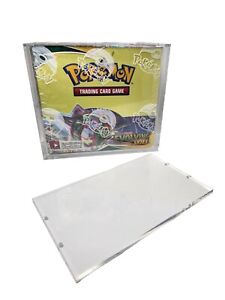 Acrylic Display Case for Pokemon Booster Box Stackable with Premium Magnetic Top