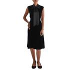 Lauren Ralph Lauren Womens Velvet Calf Drop Waist Midi Dress BHFO 2493