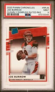 New Listing2020 Panini Clearly Donruss Football Bengals Joe Burrow Rated Rookie RC PSA 9 📈