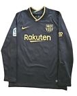 Nike Lionel Messi #10 Black Barcelona 2020/21 Away Authentic Jersey Mens Large