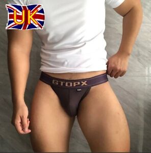 MAN Men's cotton low waist sexy underwear U pocket briefs Tanga hot pouch gay