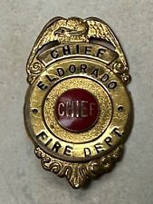 Vintage Obsolete El Dorado Fire Department Chief Badge