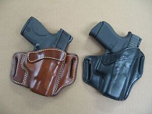 Azula Leather OWB 2 Slot Pancake Belt Holster CCW For..Choose Gun & Color - D