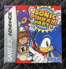 Sonic Pinball Party (Nintendo Game Boy Advance, 2003 GBA) Complete W/ Manual CIB