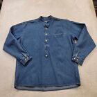 Classic Oldwest Styles Mens Shirt Large Denim Cotton Western Cowboy Made In USA