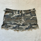 Mossimo Green and Khaki Army Camo Micro Mini Pleated Skirt Size 13