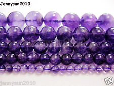 Grade A Natural Amethyst Gemstone Round Beads 15'' 2mm 3mm 4mm 6mm 8mm 10mm 12mm