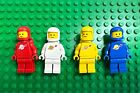 Lot of 4 Lego Red White Blue Yellow Spaceman Minifigure Classic Space Vintage