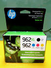 $110 NEW HP 962XL High Yield Black & Color 4-pack Ink Cartridges Exp 11/2025+