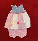 Sweet & Soft Baby Girl's Plaid Pink & Blue Sleeveless Top w/ Bloomer Shorts 24M