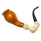 Real African Gourd Calabash with Solid Block Meerschaum Bowl & Filigree stem by