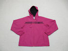 Reebok Sweater Large Adult Pink Full Zip Hoodie Athletic Logo Stretch Gym Mens L