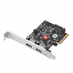 SIIG USB 3.1 2-Port PCIe Host Adapter Port Expansion Card - 2x USB Type-A 10GB/s