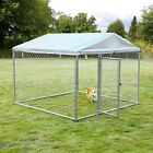 Large Outdoor Dog Kennel Heavy Duty Metal Big Dog Cage for  Dog Playpen w/ Roof