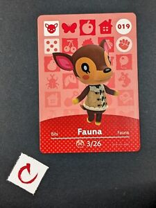 Fauna #019 Animal Crossing Amiibo Card Authentic Nintendo Switch Series 1