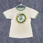 VINTAGE Boston Celtics Larry Bird T Shirt Adult Medium 80s Ringer Pre Shrunk NBA