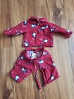 My Twinn Doll Clothes Red Snowman Pajamas Button Front Pajama Winter PJ'S