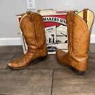 Justin Mens Brown Leather Western Cowboy Boots Style 1632 USA - Size 10.5 D