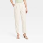 Women's High-Rise Tailored Trousers - A New Day Cream 14
