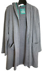Xhilaration Womens Grey Hooded Long Sleeve Wrap Cardigan Size L/XL