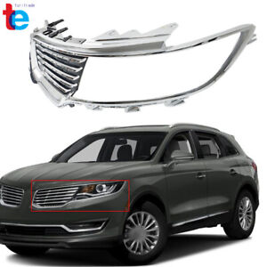 For 2016 2017 2018 Lincoln MKX Left Side Front Grille Grill Assembly Chrome (For: 2018 Lincoln)