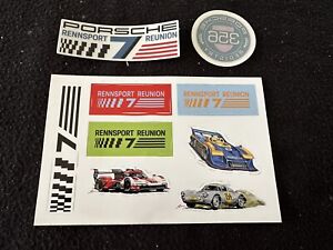 2023 2024 Porsche RennSport Reunion 7 Sticker Sheet Set 356 Abarth GTL 919 917