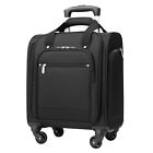 Coolife Underseat Carry On Luggage Suitcase Softside Lightweight Rolling Black