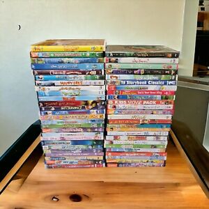 Childrens Movies DVD Lot of 51 Nickelodeon Disney DreamWorks PBS Kids