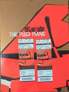 Elton John RED PIANO TICKET STUBS (Cesar's Palace Colosseum Vegas) +TOUR PROGRAM