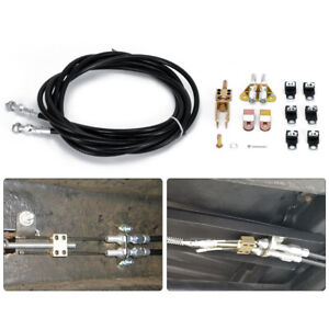 330-9371 Universal Rear Parking Brake Emergency E-Brake Cable Kit Black