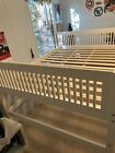 Twin Over Twin/Full Bunk Bed Wood Loft Bed with Ladder and Full-Length Guardrail