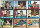 1960 Topps Baseball Semi-Star card Lot # 1  Exmt to Nm, Fill your Set.No Creases