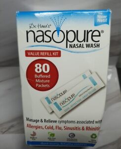 Nasopure NASAL WASH System 80 sinus rinse Packets REFILL value size 10/2027