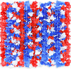 Red White and Blue Flower Leis, Memorial Day Decorations, 4Th of July Memorial D
