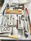24 PC Vintage to Modern Kitchen Utensils Large Lot of Stainless, Wooden NICE!!
