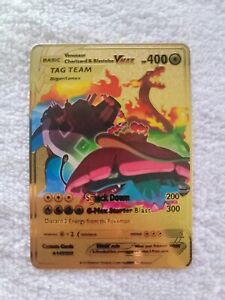 Pokémon Gold Metal Collectible Cards (VMAX, MAX, BASIC), New!