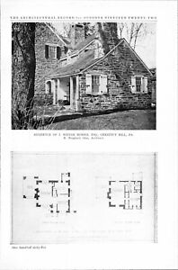 1922 Magazine Page * I. Wistar Morris House Chestnut Hill PA R. Brognard Okie